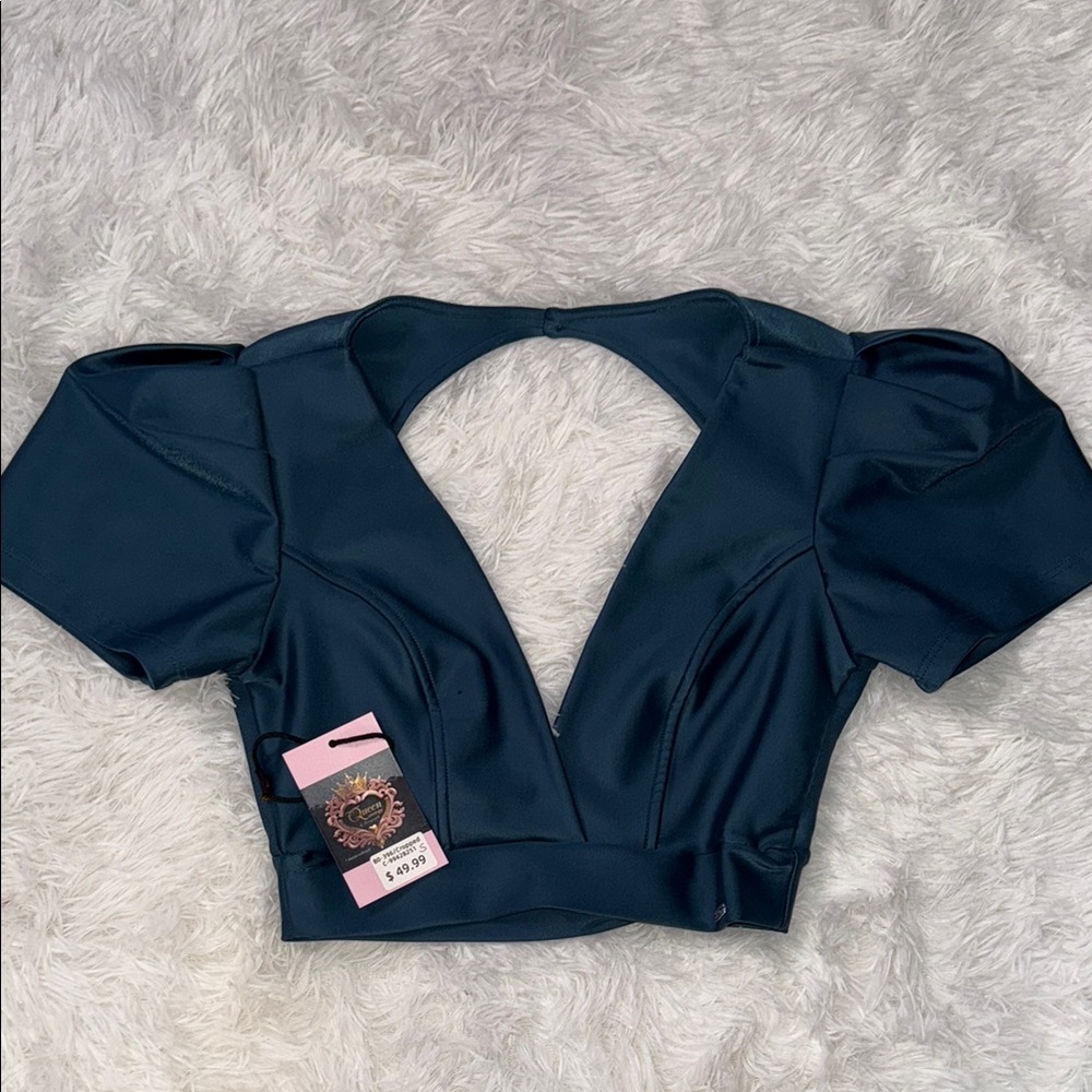 Elegant Teal Green Women's Structured Top